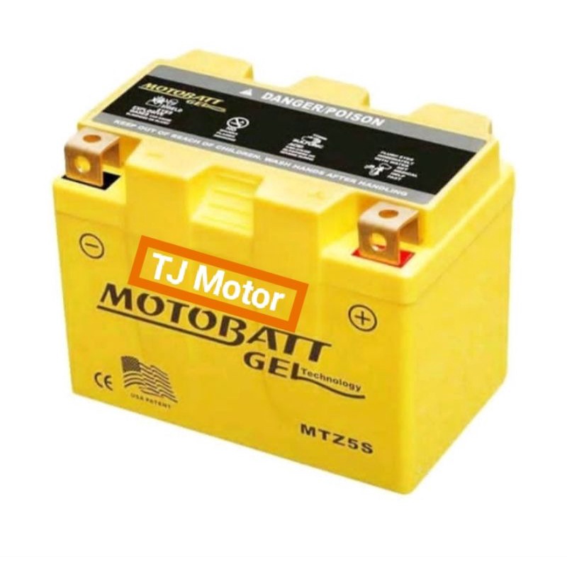 Aki Kering Motor Accu Motobatt Gell MTZ5S Aki Motor Beat/Vario 110/Mio Soul/Fino/Supra X 125/ Karism