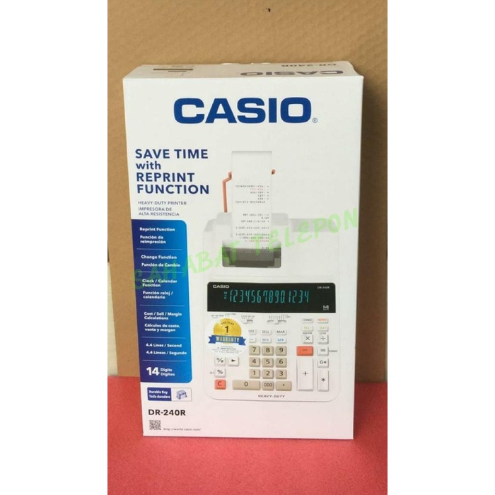 

PROMO! Kalkulator CASIO DR-240R-WE-E |Kalkulator