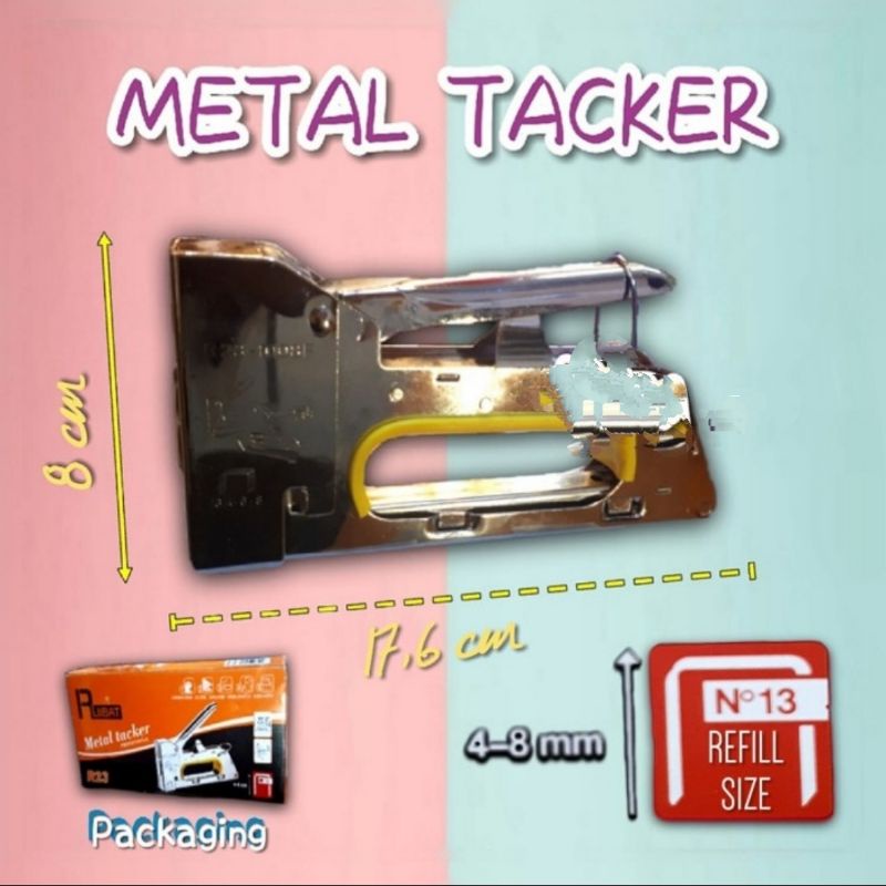 

Gun Tacker Metal Stapler Hekter Tembak besi professional staples