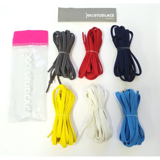 Studlace Tali Sepatu Sneakers Elastis Shoelaces Motif Stud Lace Karet Silikon Warna Custom Praktis