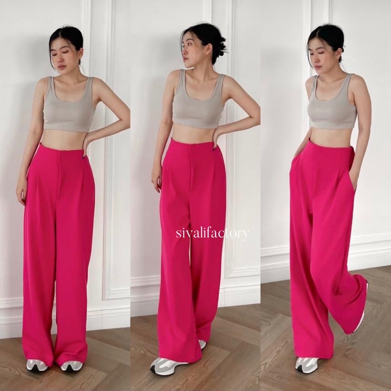 SIVALI Olivia Pants || Celana Kulot Highwaist - Cullote Pants - Celana Wanita