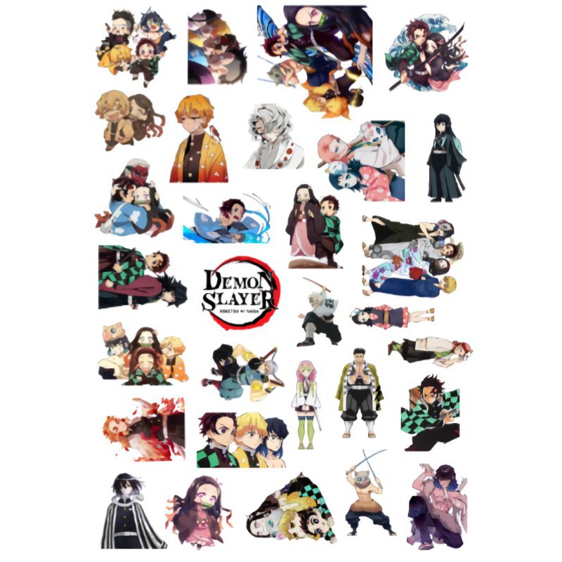 

STIKER DEMON SLAYER KIMETSU NO YAIBA BERVARIASI 35 PCS