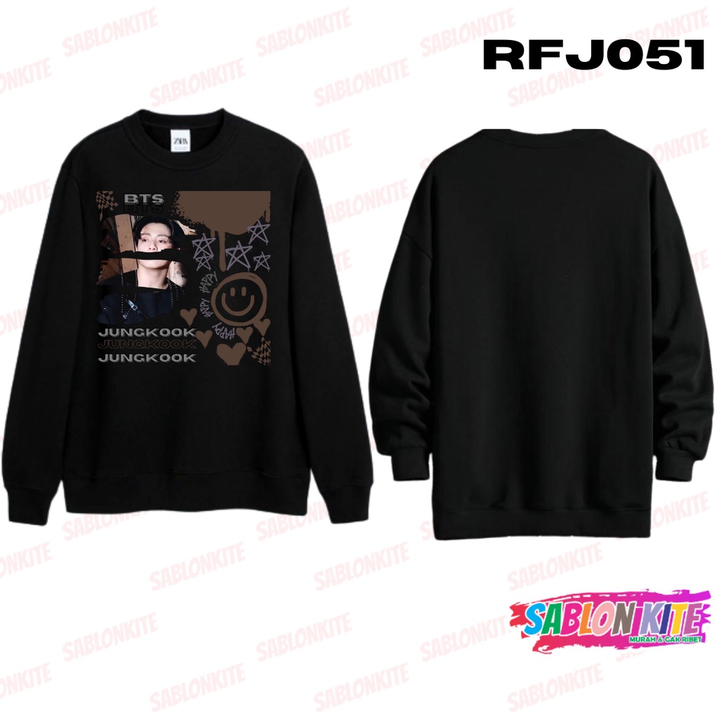 MURAH!!! HOODIE SWEATER KPOP JUNGKOOK SMILEY PAINT RFJ051