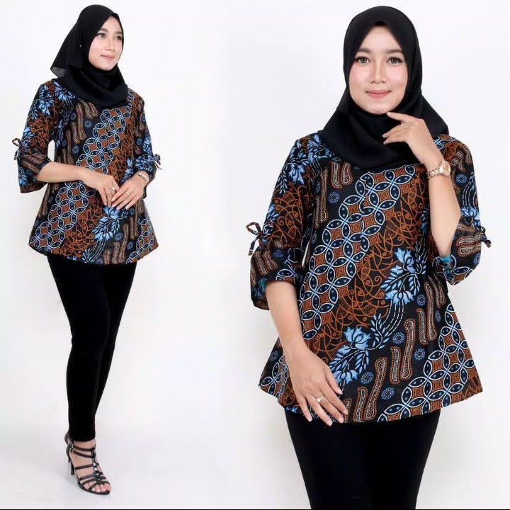 Bisa Cod Ready Xxl - Baju Batik Wanita Termurah Tunik Motif Kipas - Batik Ifa