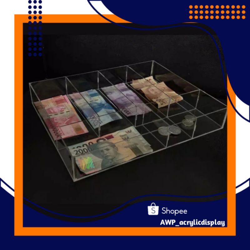 Jual TEMPAT UANG RAK KASIR AKRILIK | Shopee Indonesia