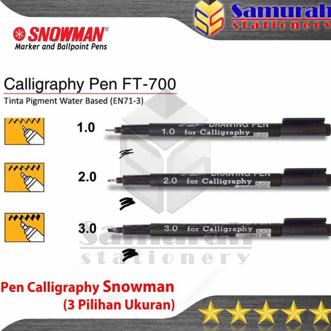 

READY Calligrap Pen Snowman 1.0 2.0 3.0 / Spidol Kaligrafi / Drawing pen - 1.0 .