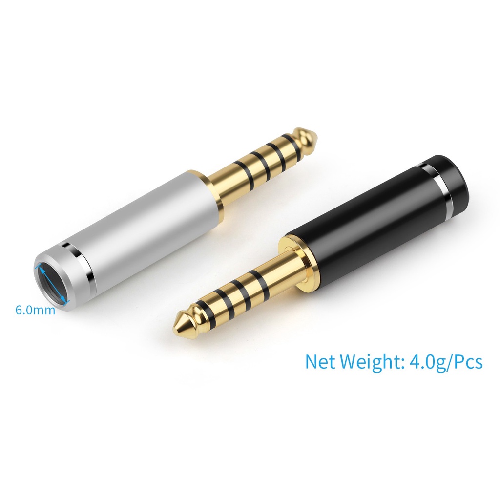 1pc Adapter Konektor Jack Audio Headphone Hifi 4 Lapis Emas 4.4mm 5 Pole Nw-Wm1Za Bahan Tembaga