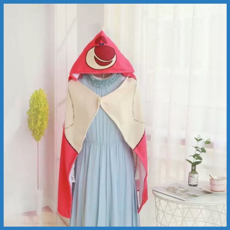 SELIMUT LUCU UTT2 SELIMUT TOPI HANDUK HOODIE BONEKA DUMBO LOTSO
