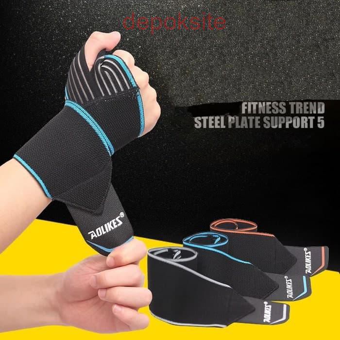 1 Pasang Aolikes 1540 Hand Wraps Wrist Strap Band Sarung Tangan Gym Fitness Pelindung Lengan Tangan