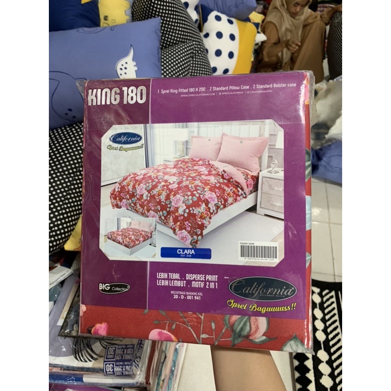 SPREI KARET CALIFORNIA / SPREI CALIFORNIA UK 180 x 200