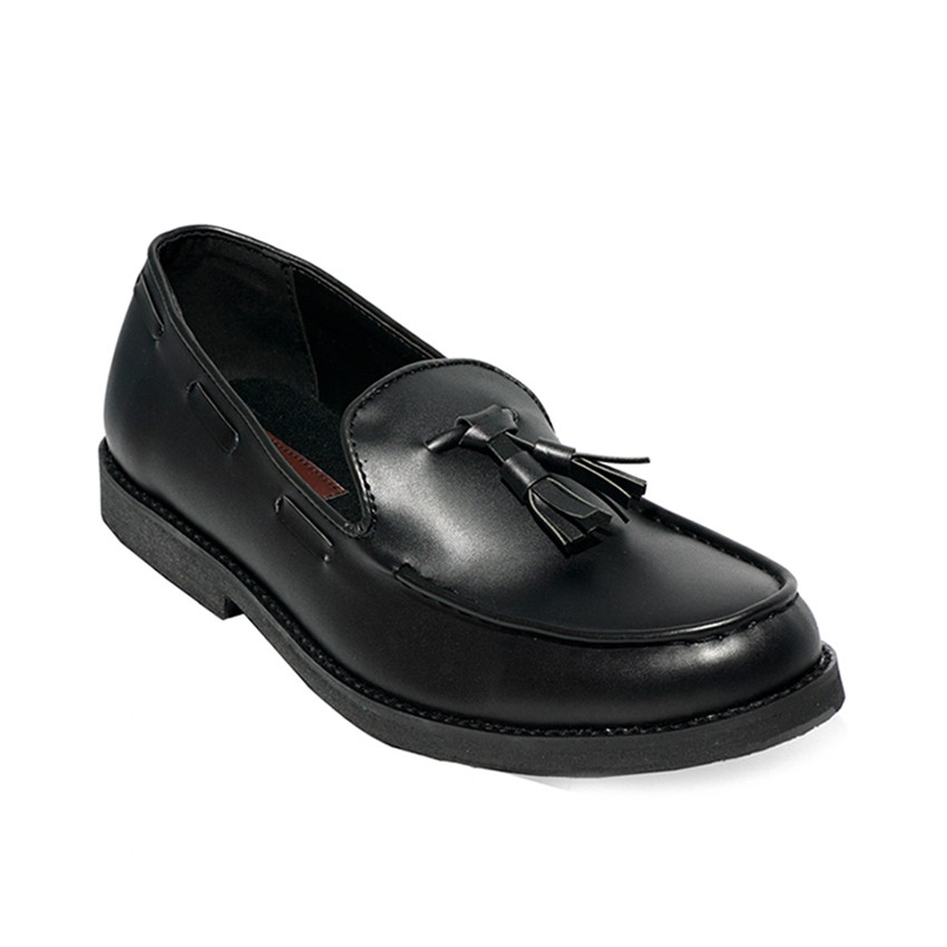 Victory Black | 39-44 | Sepatu Loafers Vintage Klasik Sporty Pria/Cowok Slip On Footwear | FORIND x Lvnatica
