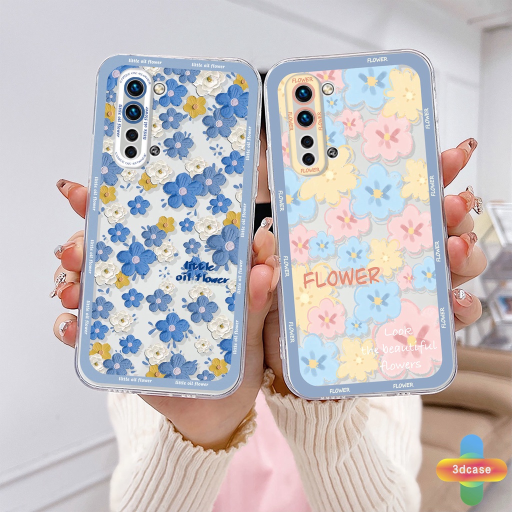 Soft Case Realme C11 2021 C21Y C31 C35 C15 C21 C25 C20 C3 C12 C2 C25S 5S 5 5S 5i C17 7i C1 C25Y C2 C3i 6i C20A realme Narzo 20 10 10A 20A 30A A7 A5S A15 A16 Y12 Y20 Y15S A03 Shockproof little oil flower Camera Lens Protection Phone Case