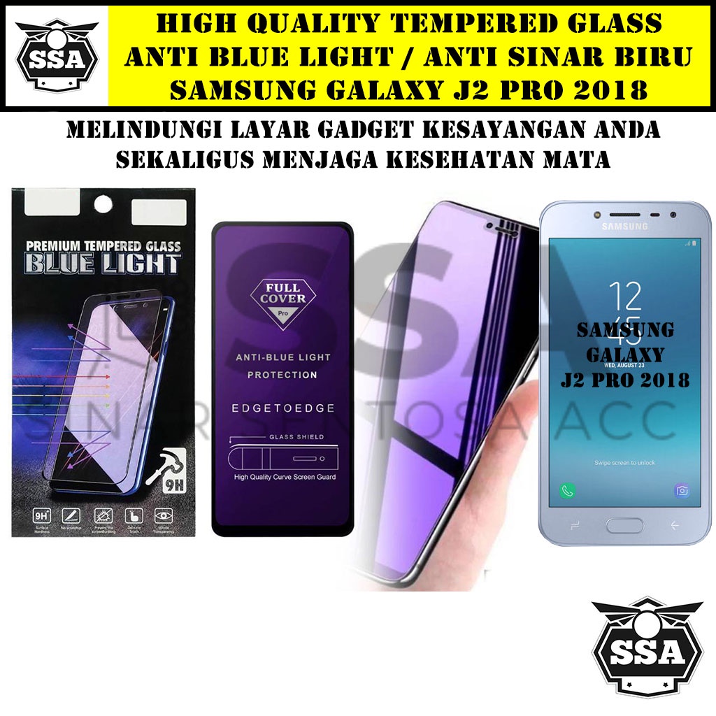 Tempered Glass Samsung Galaxy J2 Pro 2018 Anti Blue Light Anti Sinar Biru J2Pro J250 Ori Original Hp Temper Anti Lecet Gores TG