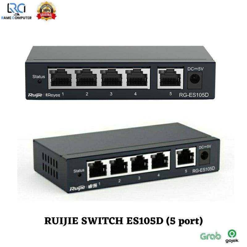 RUIJIE SWITCH UNMANAGED GIGABIT METAL CASE RG-ES105D