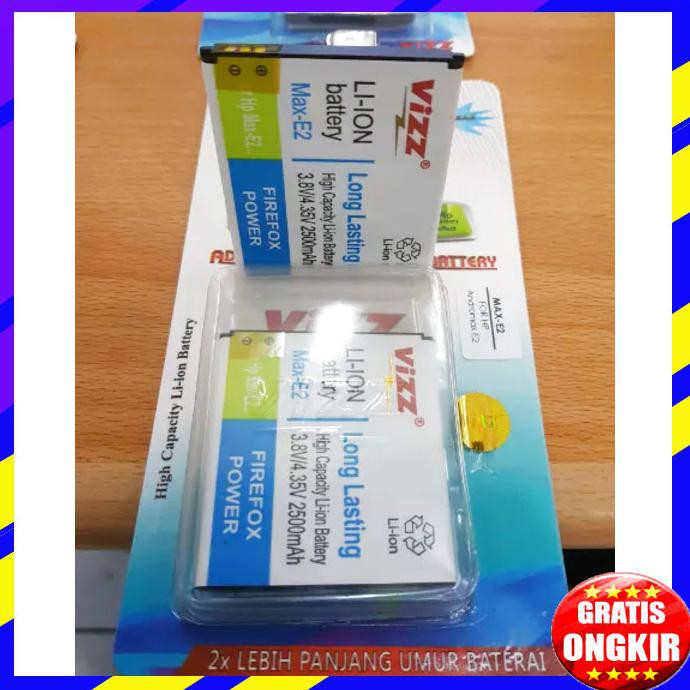 ACC HP BATERAI DOUBLE POWER VIZZ SMARTFREN ANDROMAX E2 MAX E2