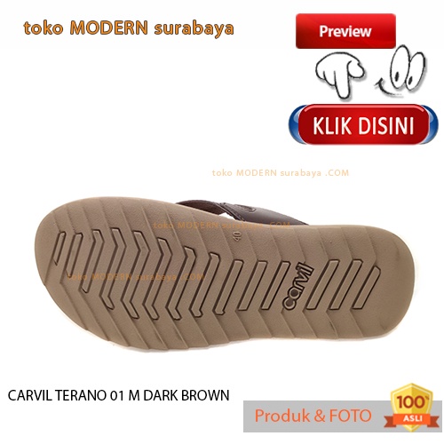 CARVIL TERANO 01 M DARK BROWN sandal pria casual sandal jepit