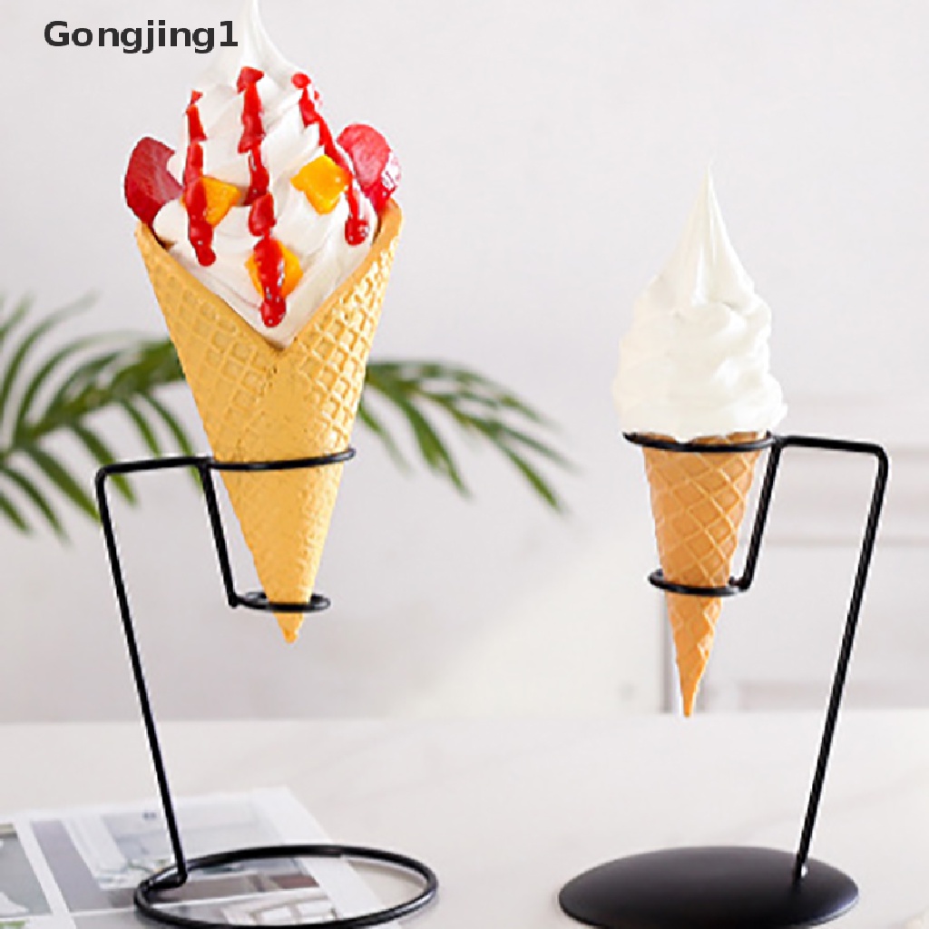 Gongjing1 Stand Holder Es Krim Bahan Besi Untuk Pesta Ulang Tahun / Pernikahan