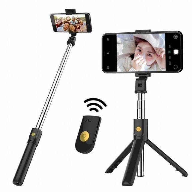 Tongsis Bluetooth Selfie Stick Remote Bluetooth Tripod K07