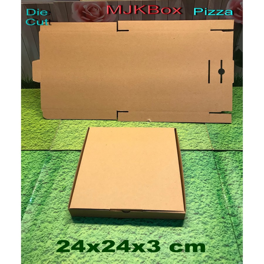 

kardus karton box uk. 24x24x3 cm ....model Pizza,,baru polos
