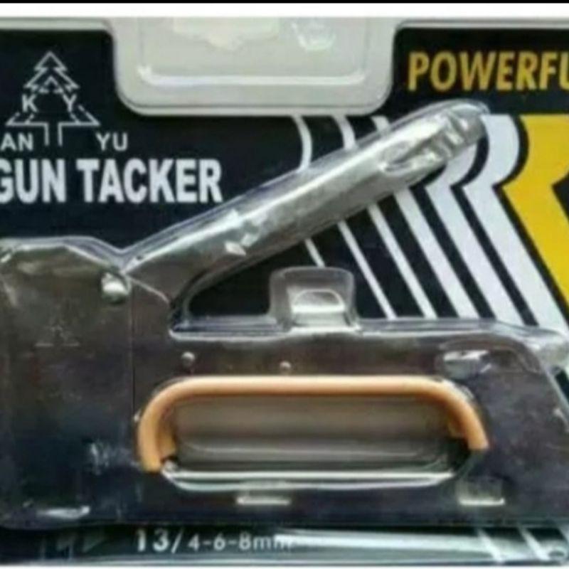 GUN TACKER steples tembak sofa jok motor dekor 4-6-8mm