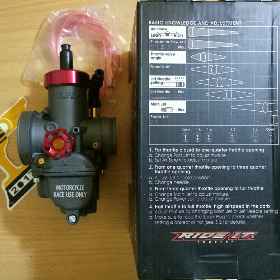 Karburator RIDE IT PE 28 ORIGINAL Cnc Black Hitam Karbu PE 28 Black Series Cnc SKEP KUNINGAN