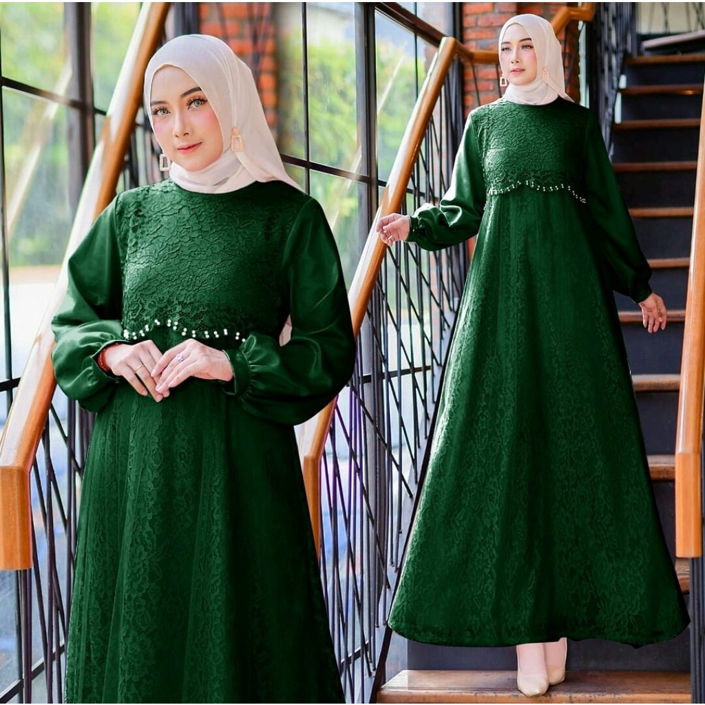 GAMIS MX ANGGITA GAMIS BRUKAT IMPORT TERLARIS TERBARU / MEWAH / DRESS FASHION WANITA / BAJU PESTA