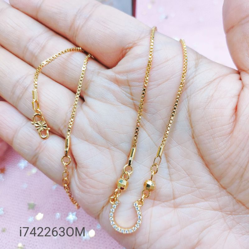 Kalung Koye Wanita Titanium Anti Karat Lapis Emas i742263