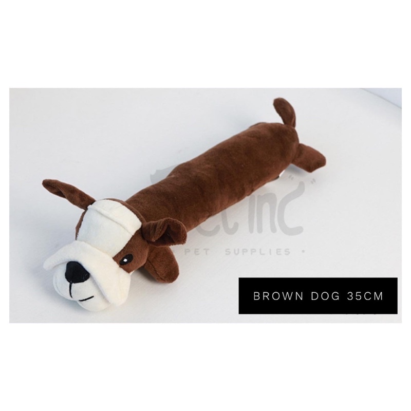 Long dog pillow squeaky toy 35cm