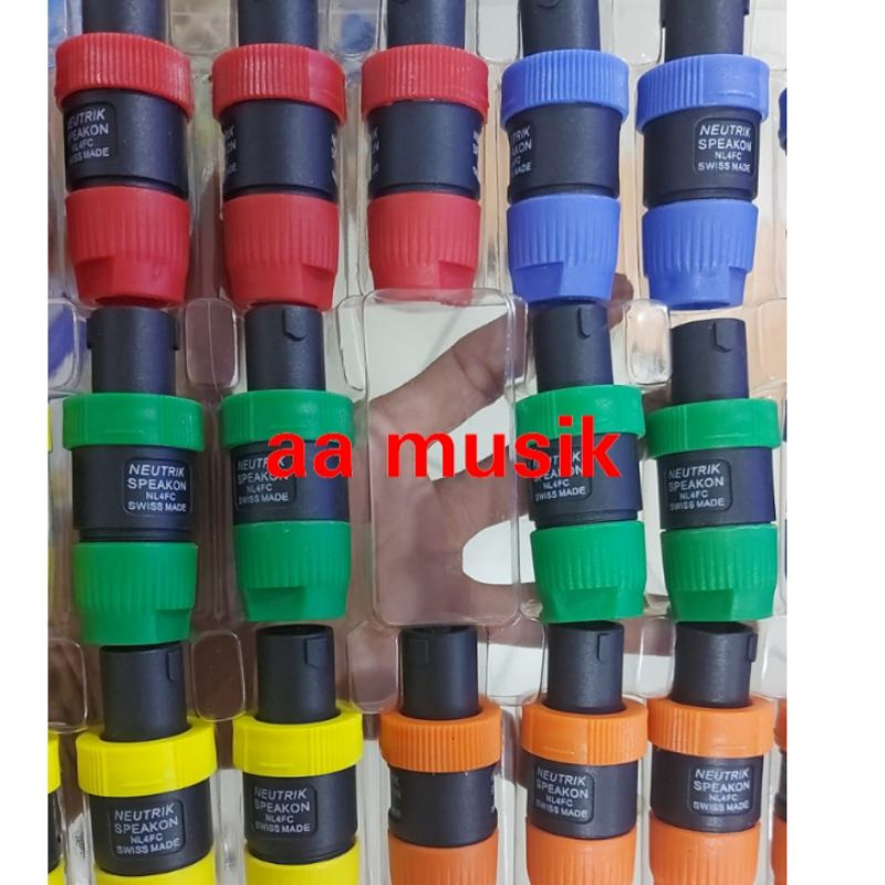 JACK SPIKON NEUTRIK NL4FC SPIKON 4 PIN WARNA WARNI