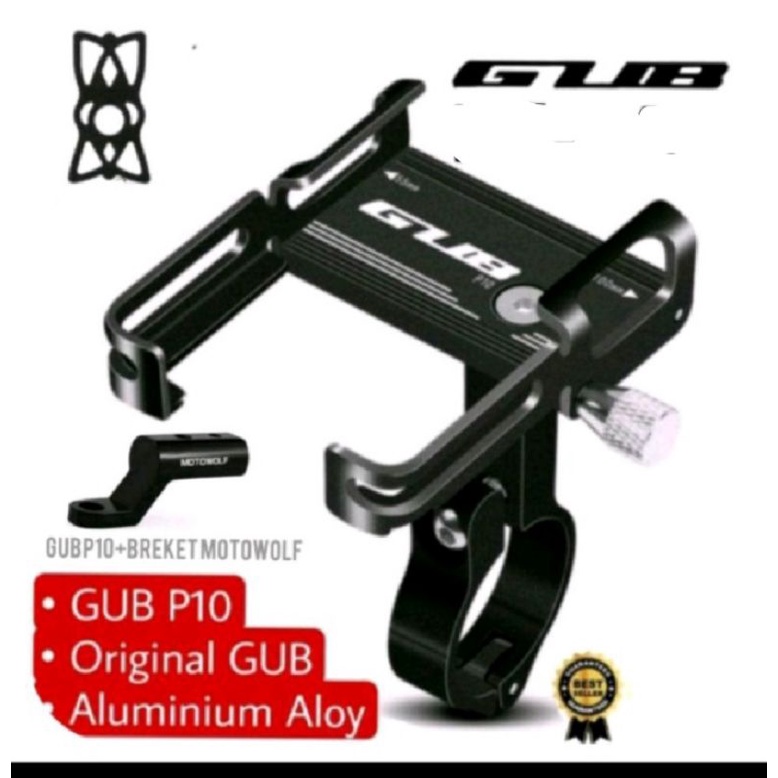 Gub P10 Phone Holder Hp Motor Fazzio Fario Nmax Mio Beat Aerox Lexi