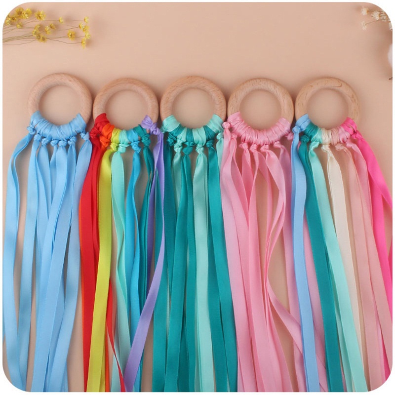 Mary Mainan Teether Bayi Newborn Bahan Kayu Bebas BPA Tidak Beracun