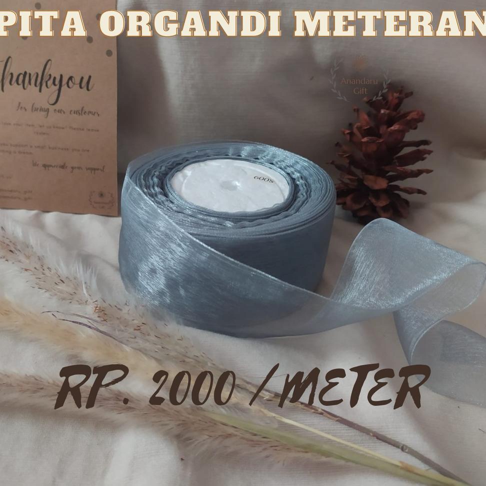 

FLASH SHOP Pita Organdi Silver 5 CM [Anandaru Gift] Stok Terbatas*