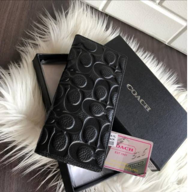 Dompet panjang kulit coach  pria wanita