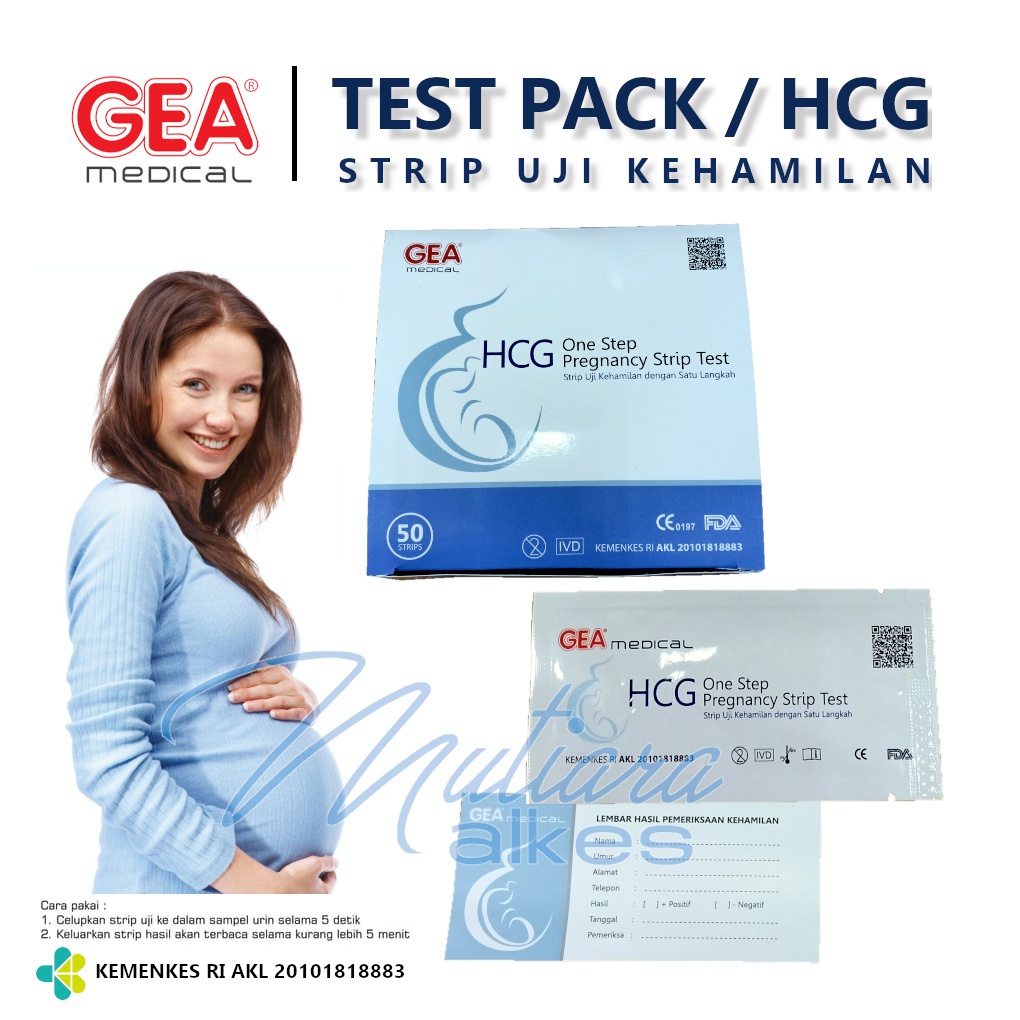 1BOX - Tes hamil GEA 1Box / Testpack / Tespek Gea / HCG Urine Pregnancy