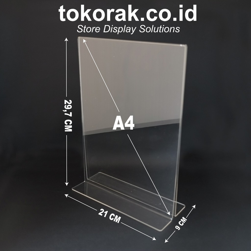 ACRYLIC POSTER A4 - AKRILIK - TENT CARD - MENU BROSUR - DISPLAY HOLDER