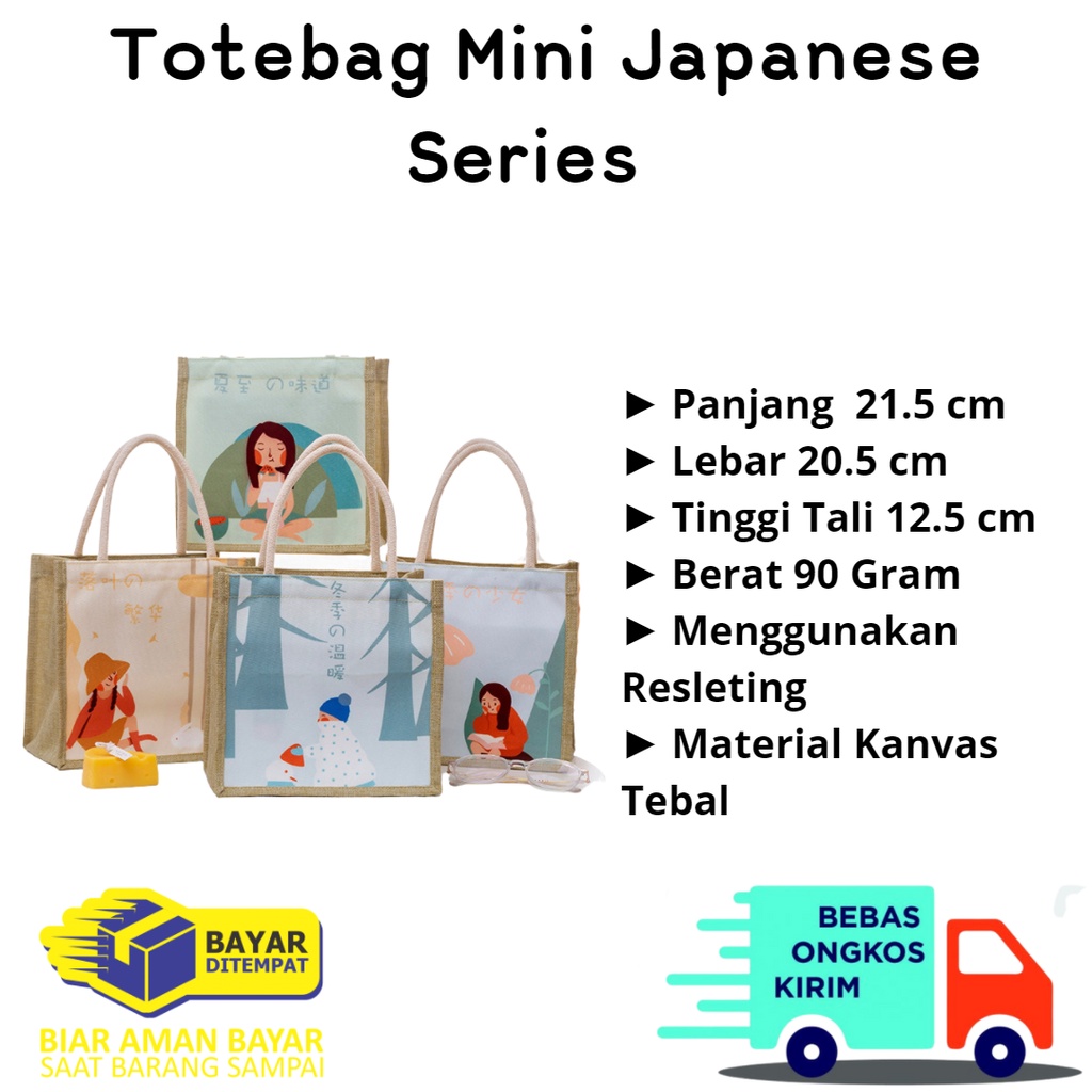 Tas Totebag Wanita Tas Perempuan Mini Japanese Series