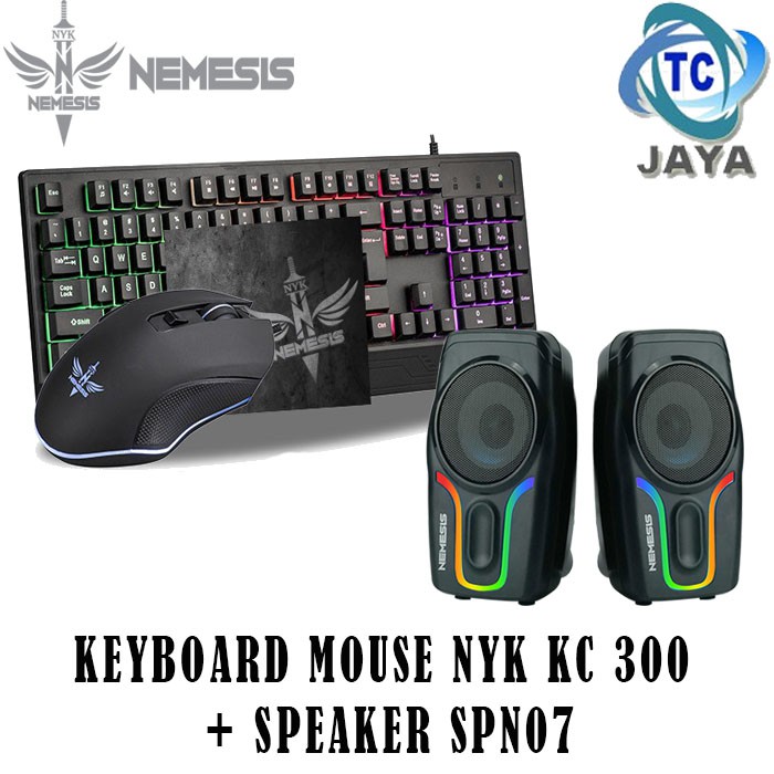 KEYBOARD MOUSE NYK KC 300 + Speaker NYK SPN07 ( BUNDLE GAMING )