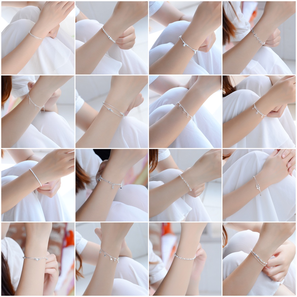 Gelang Tangan Sterling Silver 925 Multi Model Untuk Wanita