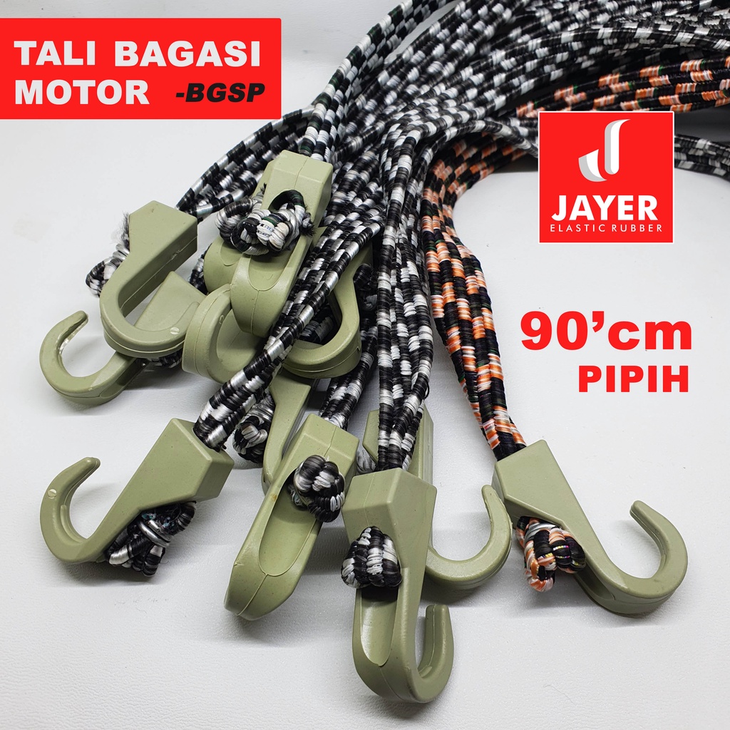 Tali Barang Bagasi Motor 90cm | Tali elastis Pipih Multifungsi Strech Max 200%  Kualitas terbaik !!