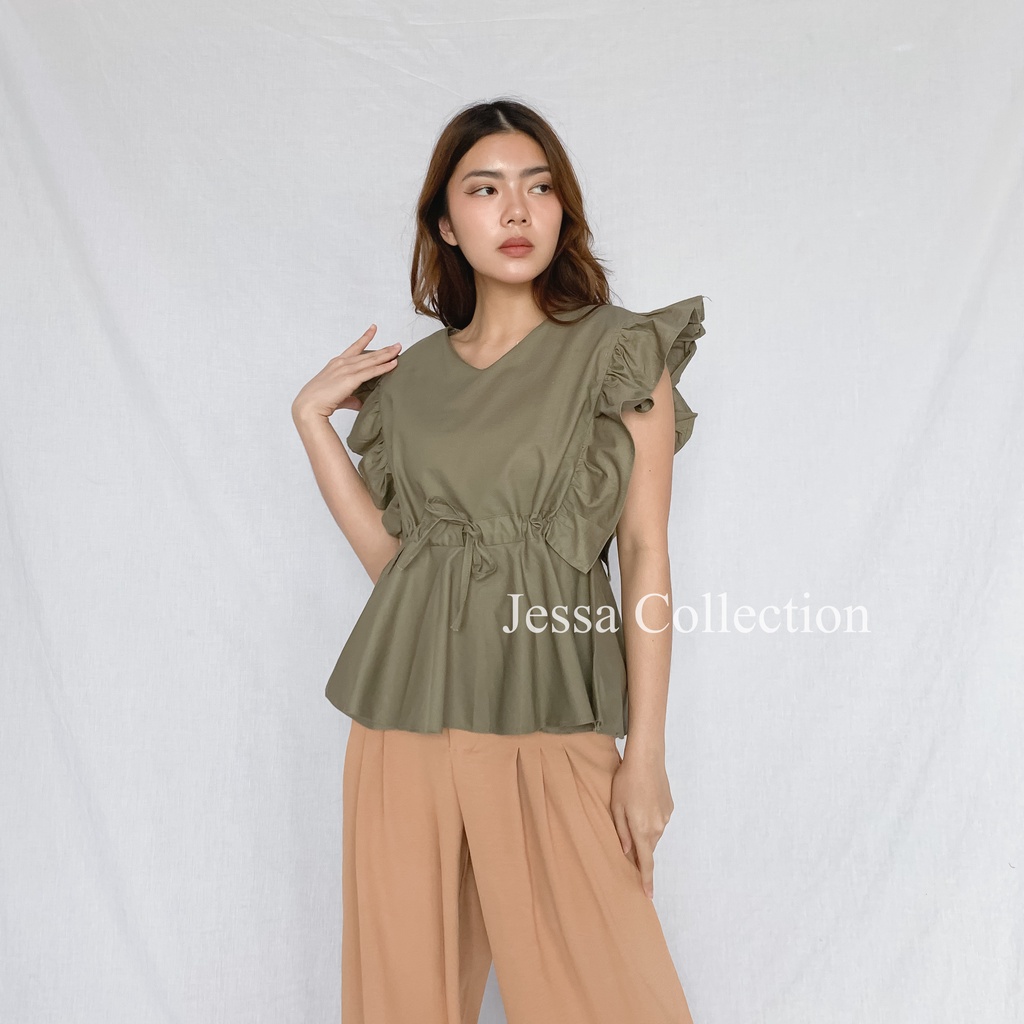 Premium Averley Ruffle Top TH 378 COTTON