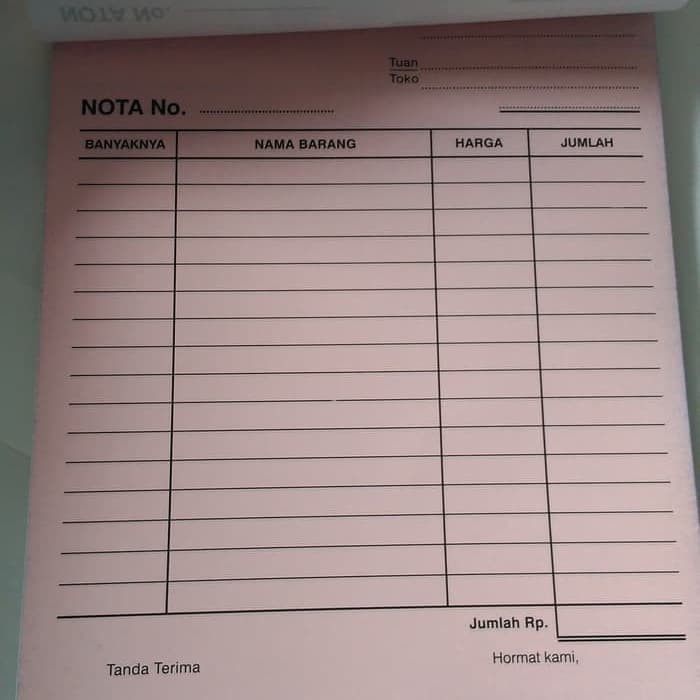 1 buku Nota Kontan PAPERLINE besar B3 NCR 3 ply / Rangkap 3 play