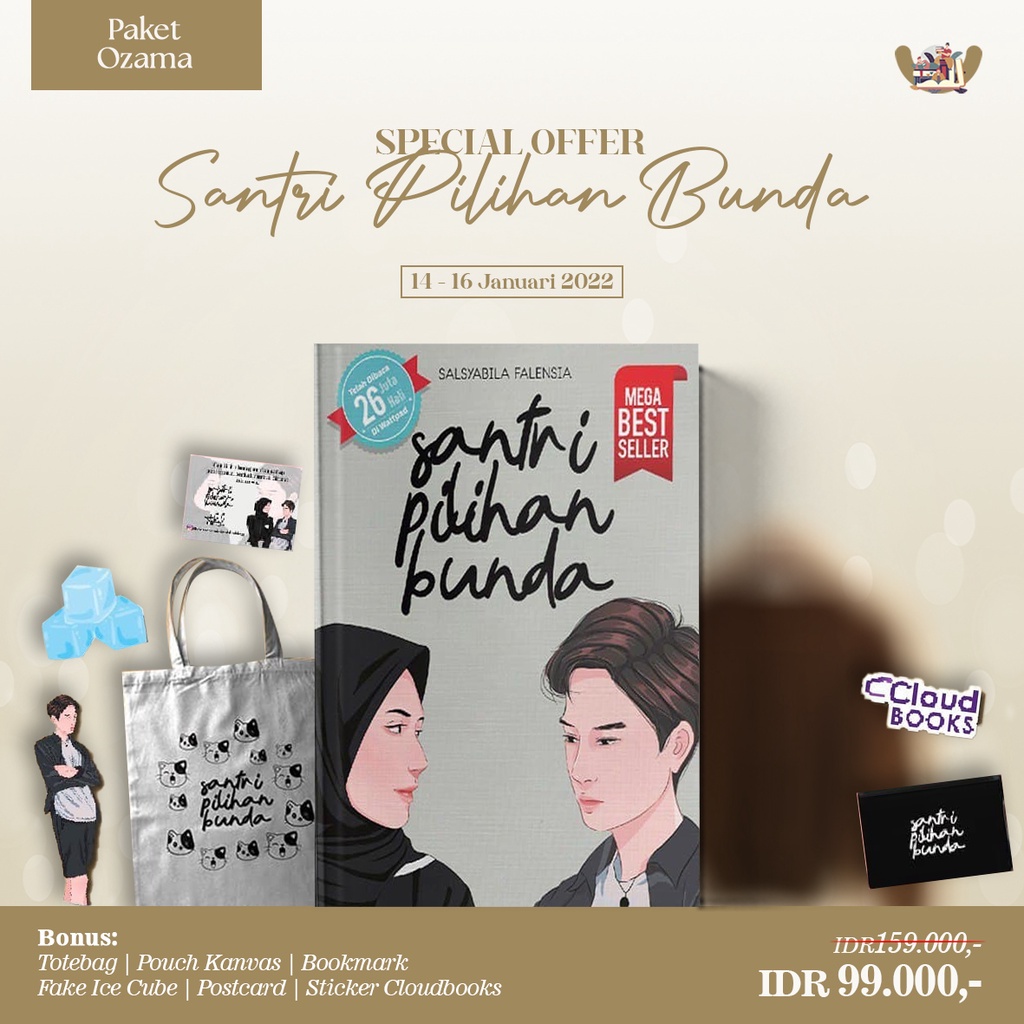 Download Ready Novel Santri Pilihan Bunda New Cover Karya Syalsabila Falensia Karna Buku
