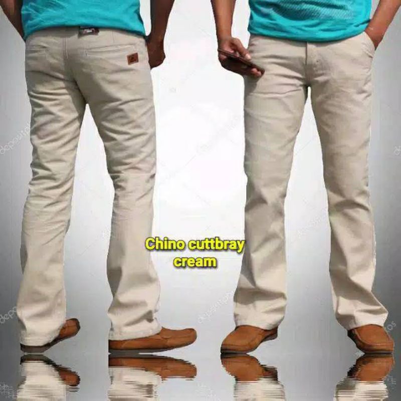 Chinos Cutbray Bahan Komprang Celana Panjang Lebar bawah Best Seller