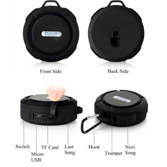 SPEAKER C6 WATERPROFF // SPEAKER BLUETOOTH PORTABLE ANTI AIR // SPEAKER BT