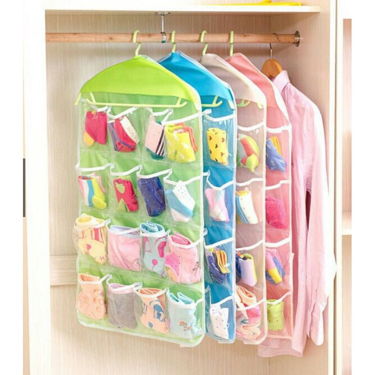 ELFYDO HL0036 Gantungan Celana Dalam 16 Sekat Pouch Hanging Organizer