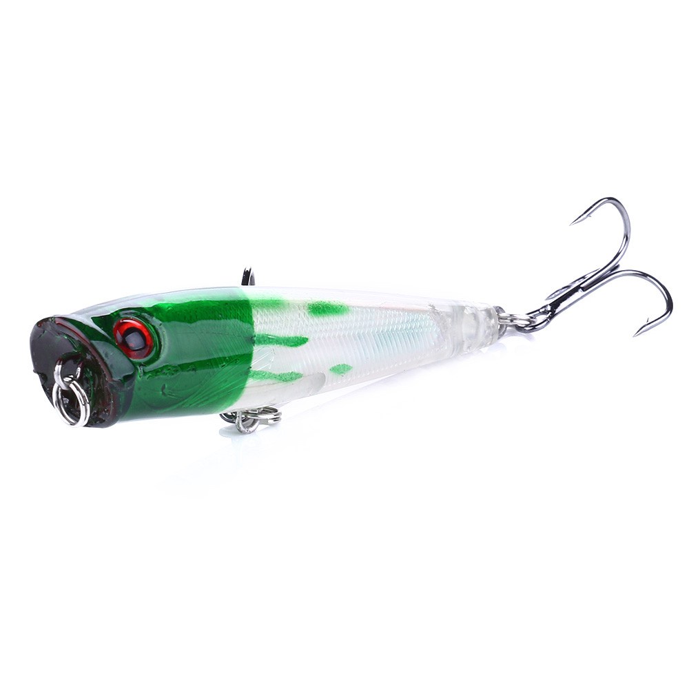 HENGJIA 4PCS/Lot Floating Fishing Lures 6.5CM 6.6G Popper Hard Artificial Bait Topwater Crankbait Tackle