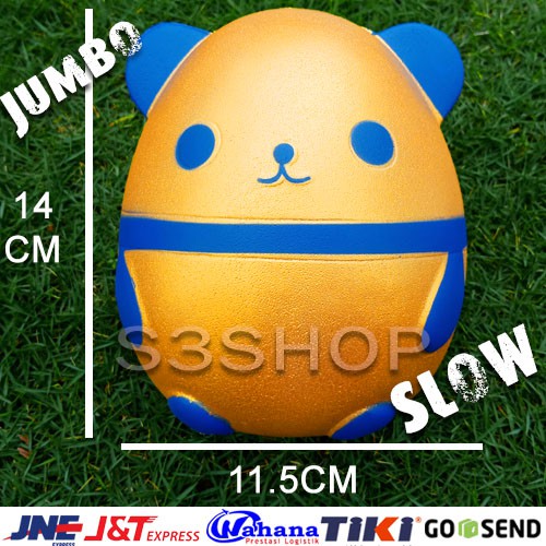 Squishy Jumbo Panda Egg Gold