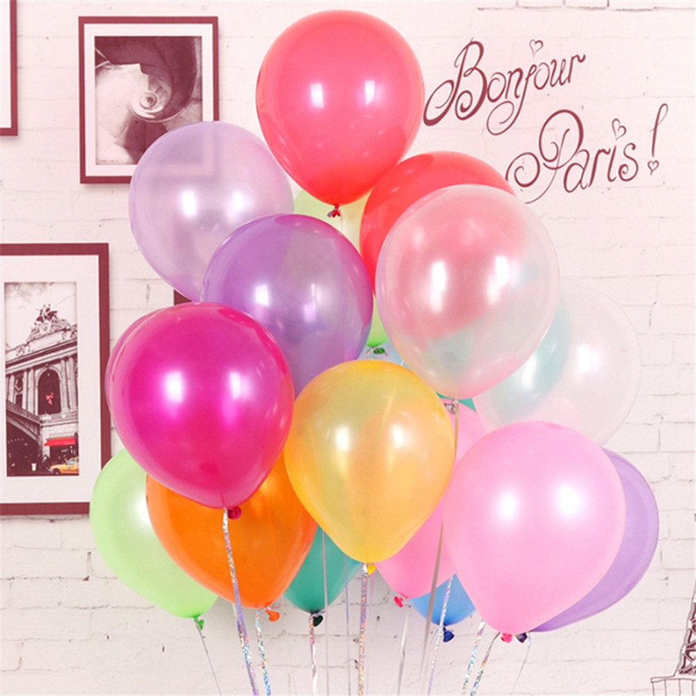 Ballon Latex Metallic Doff Warna Warni Mix Colour Balon Karet Tiup Pastel