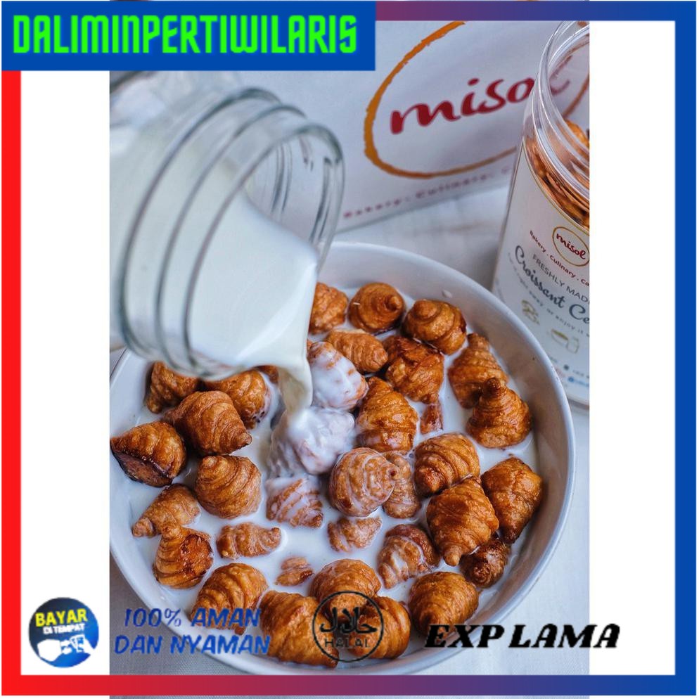 

( BISA COD ) PREMIUM Croissant Cereal MISOL - Snack atau sereal dengan fresh milk OBRAL [Kode 1|Kode