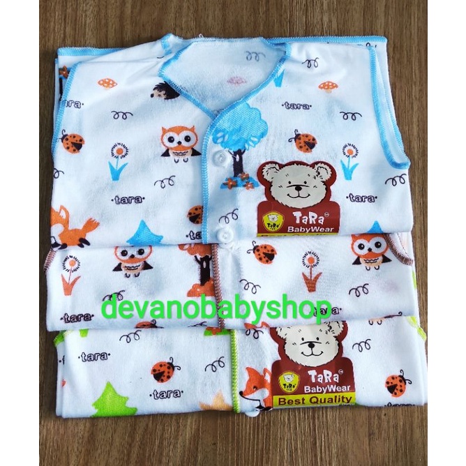 3pcs baju tara lengan buntung / baju bayi kutung